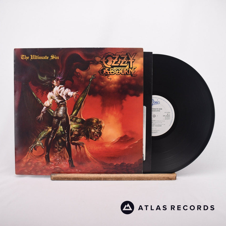 Ozzy Osbourne The Ultimate Sin LP Vinyl Record - Front Cover & Record