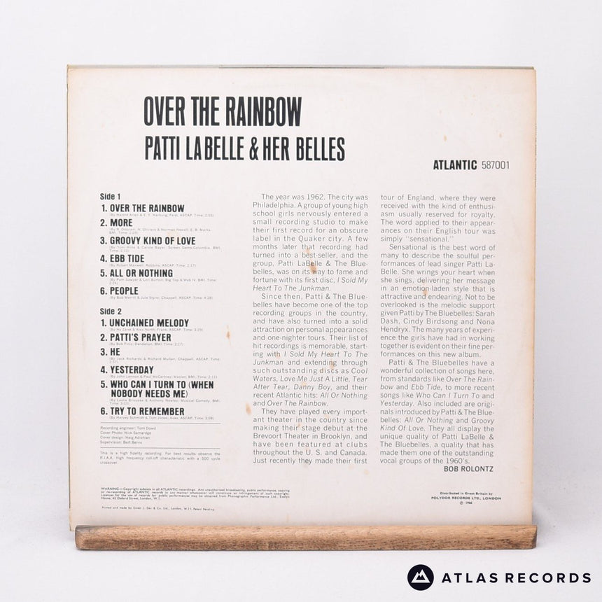 Patti LaBelle And The Bluebells - Over The Rainbow - LP Vinyl Record - VG+/VG+