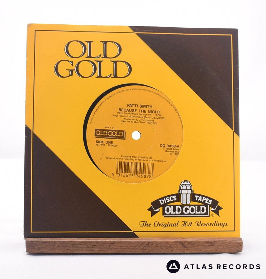 Patti Smith Because The Night 7" Vinyl Record - In Sleeve