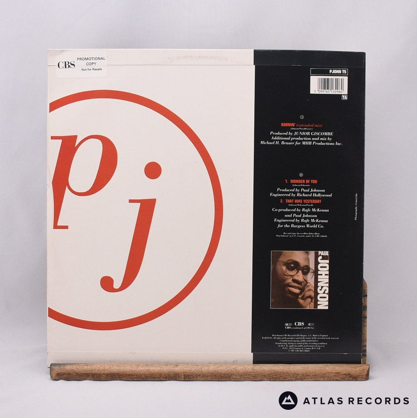 Paul Johnson - Burnin' (Extended Mix) - 12" Vinyl Record - VG+/EX