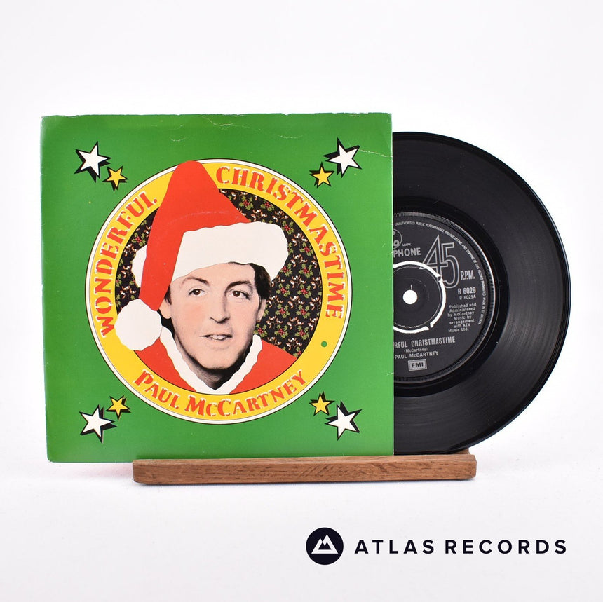 Paul McCartney Wonderful Christmastime 7" Vinyl Record - Front Cover & Record