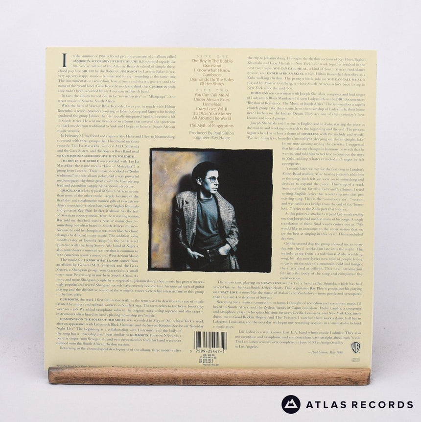 Paul Simon - Graceland - Embossed Sleeve LP Vinyl Record - EX/EX