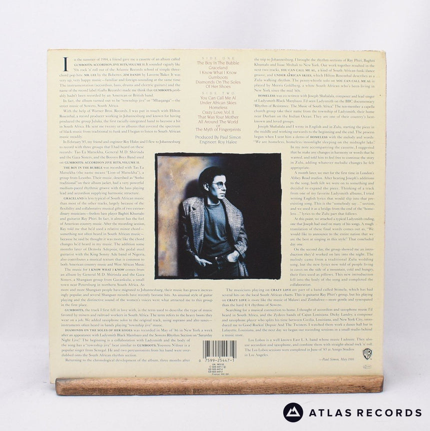 Paul Simon - Graceland - Embossed Sleeve LP Vinyl Record - EX/EX