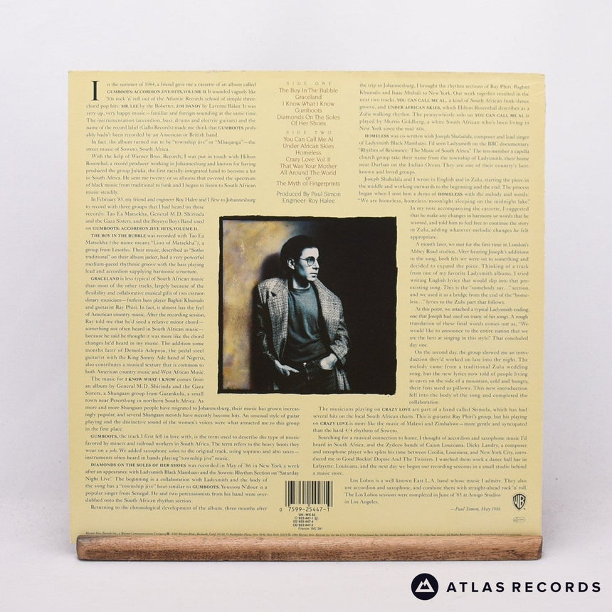 Paul Simon - Graceland - Embossed Sleeve LP Vinyl Record - EX/EX