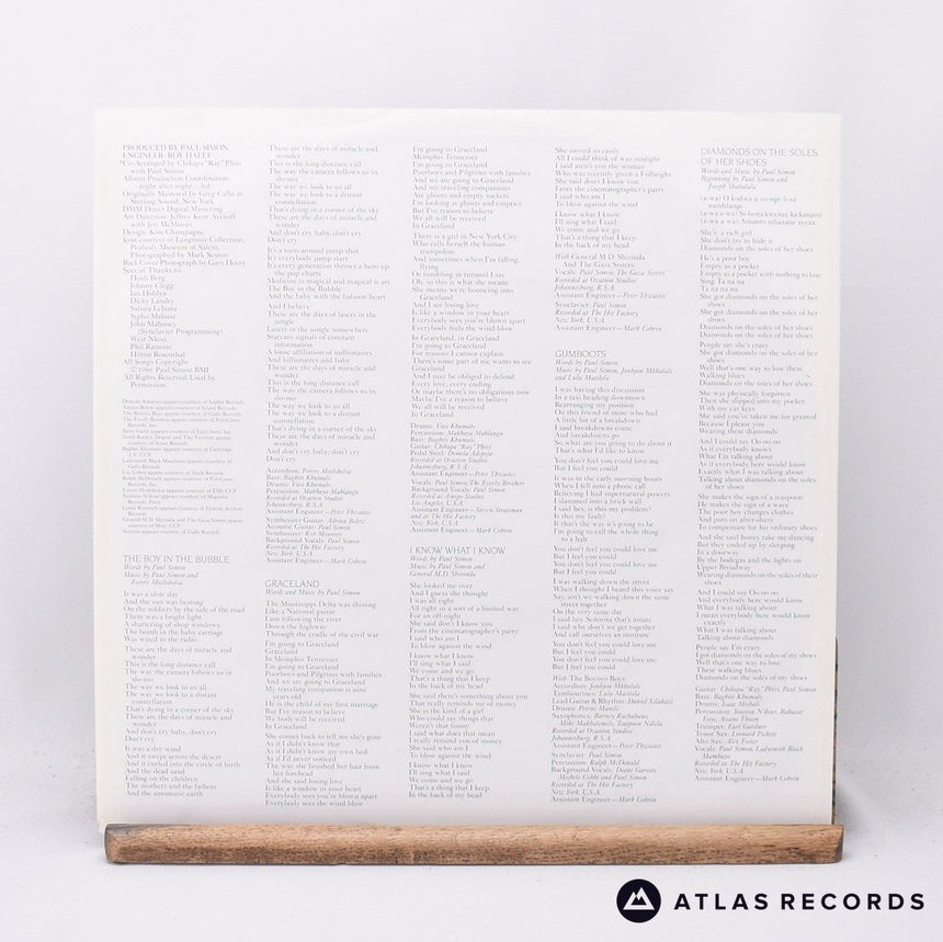 Paul Simon - Graceland - Embossed Sleeve LP Vinyl Record - EX/EX