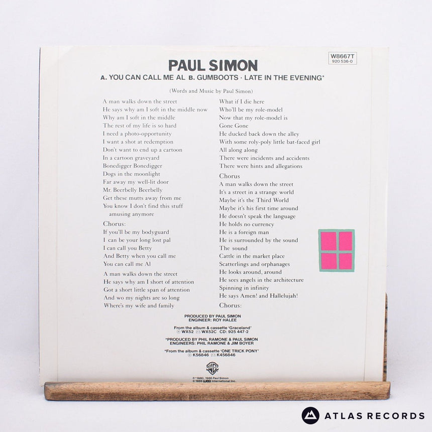 Paul Simon - You Can Call Me Al - 12" Vinyl Record - EX/EX