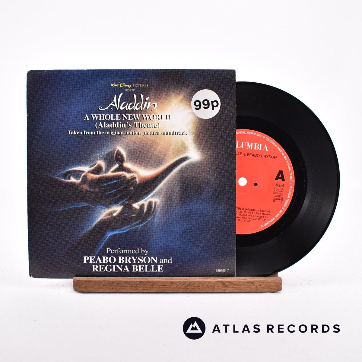 Peabo Bryson A Whole New World 7" Vinyl Record VG+/EX – Atlas Records