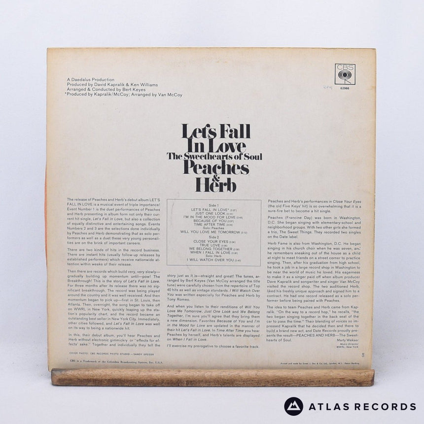 Peaches & Herb - Let's Fall In Love - LP Vinyl Record - EX/VG+