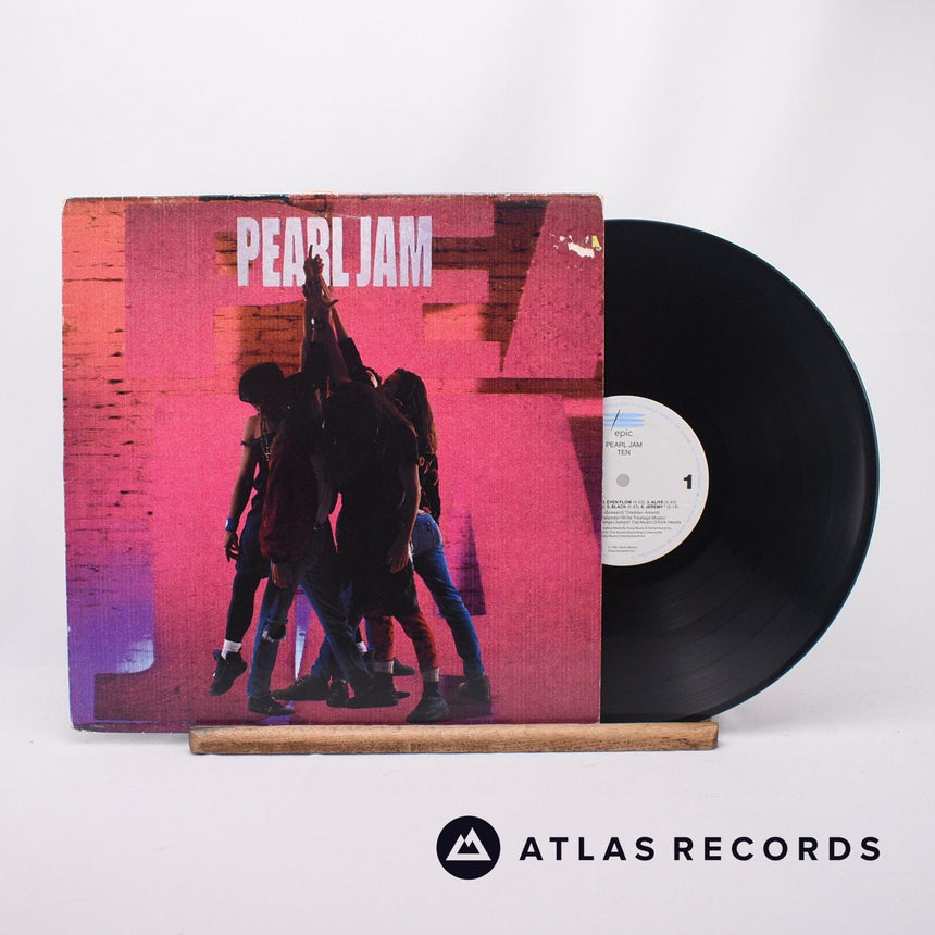 Pearl Jam Ten LP Vinyl Record - Front Cover & Record