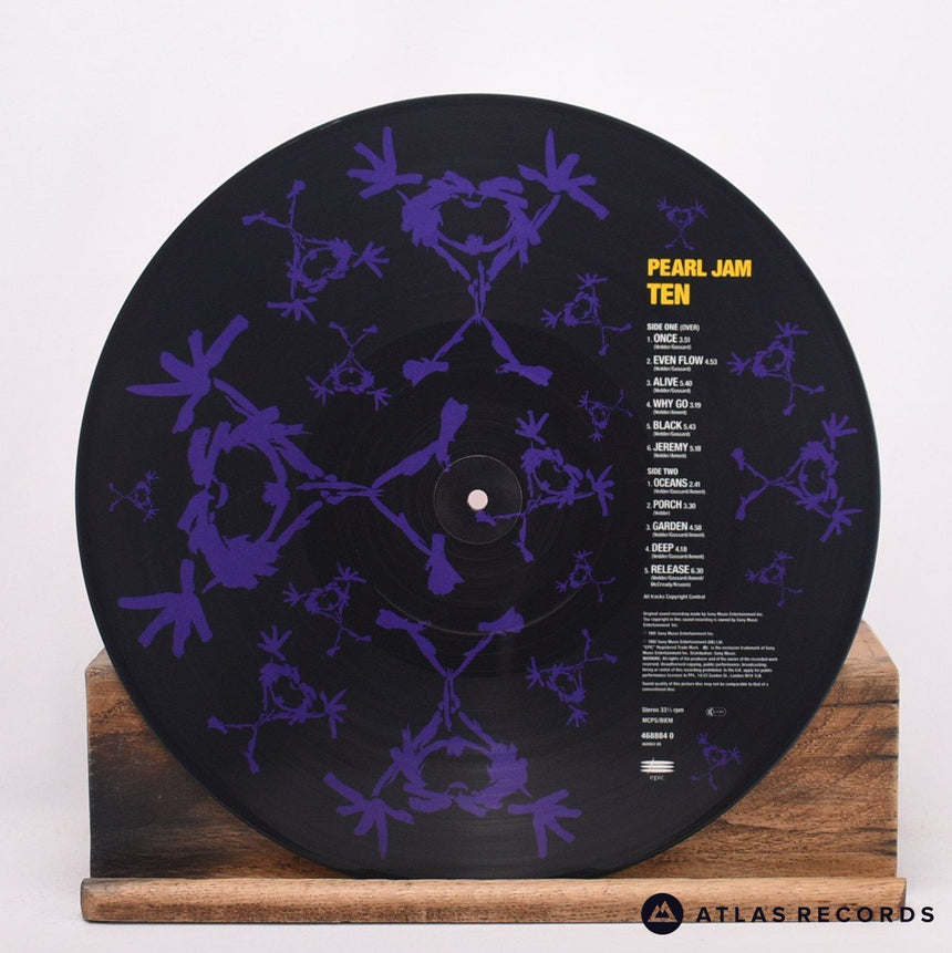 Pearl Jam - Ten - Insert Picture Disc LP Vinyl Record - G/EX