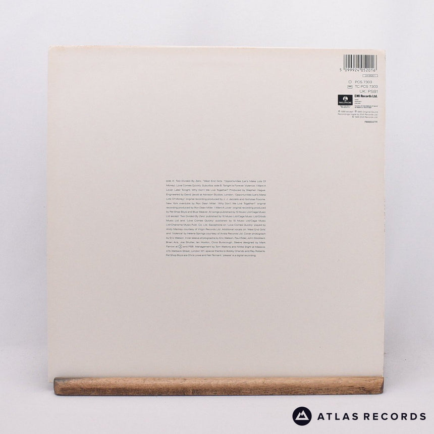 Pet Shop Boys - Please - Townhouse A-2U B-1U LP Vinyl Record - EX/VG+