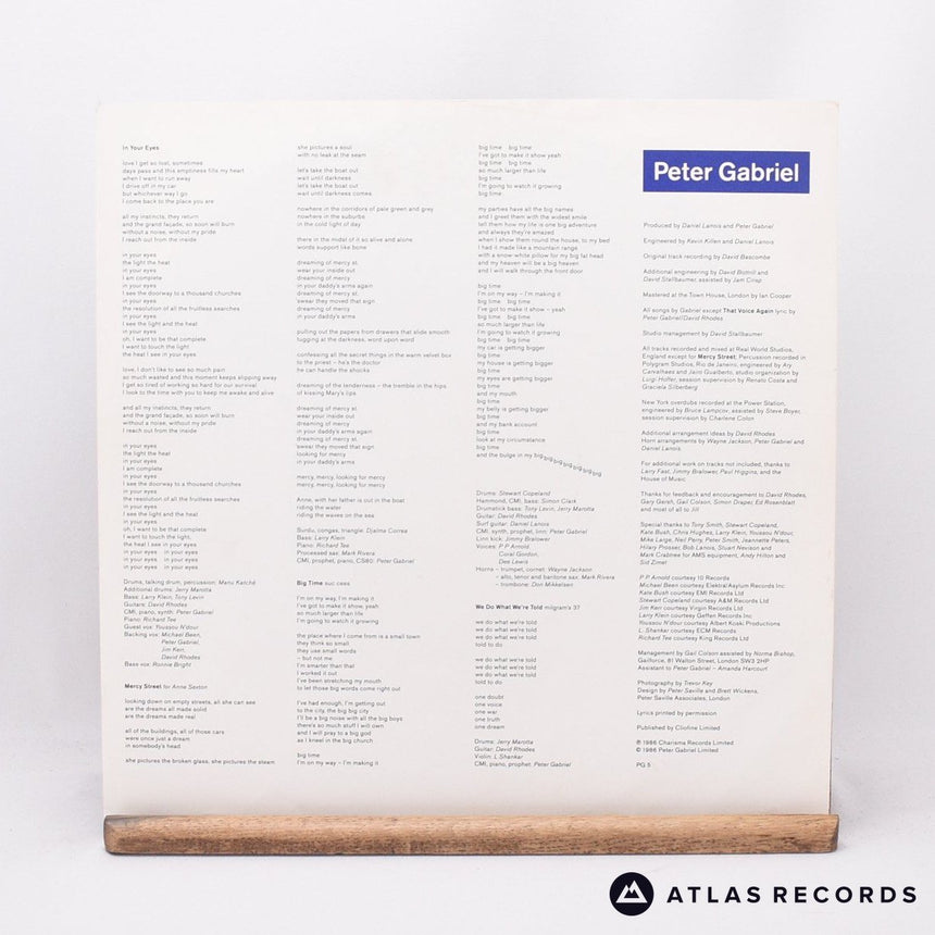 Peter Gabriel - So - Copperman Townhouse LP Vinyl Record - VG+/VG+