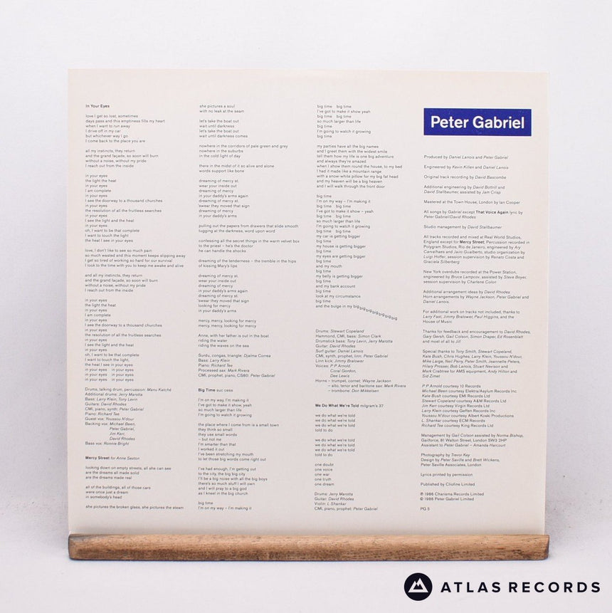 Peter Gabriel - So - Copperman LP Vinyl Record - VG+/VG+