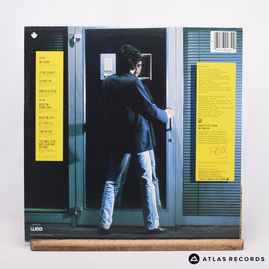 Peter Schilling - Error In The System - LP Vinyl Record - EX/VG+