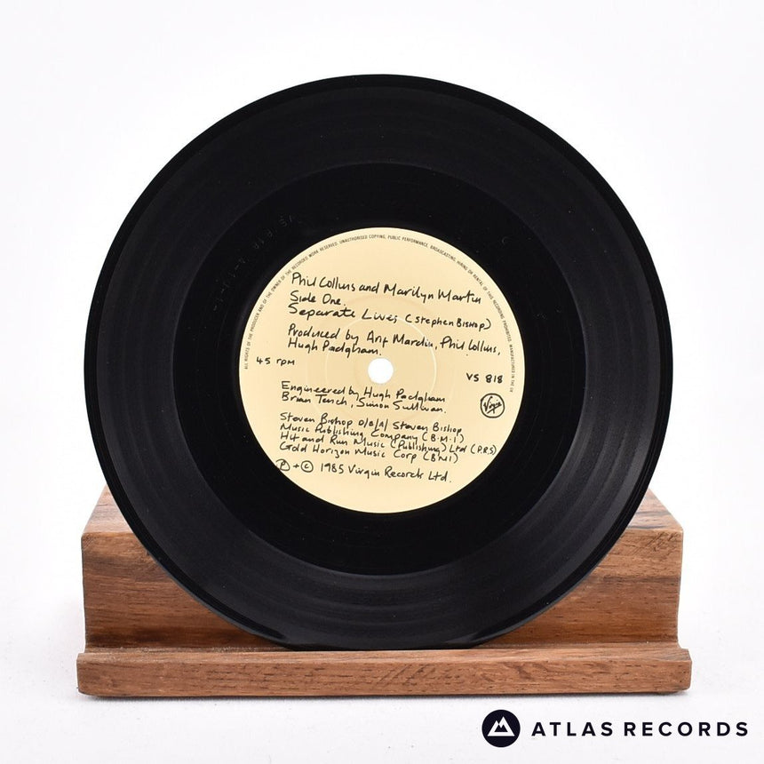 Phil Collins - Separate Lives - 7" Vinyl Record - VG+/VG+