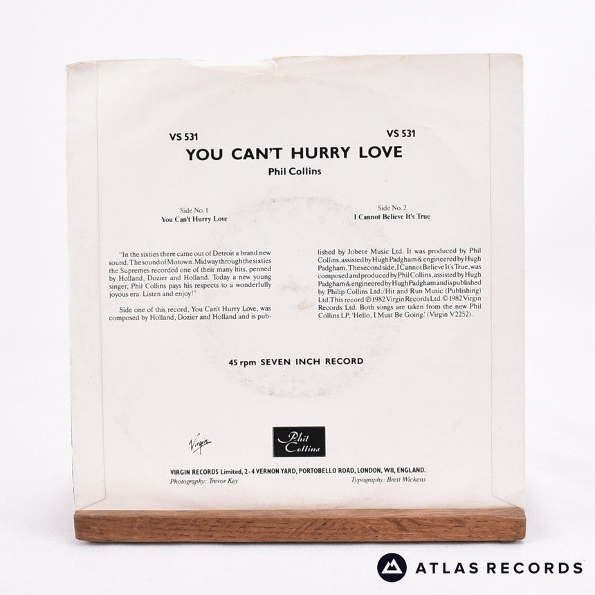 Phil Collins - You Can't Hurry Love - 7" Vinyl Record - VG+/VG+