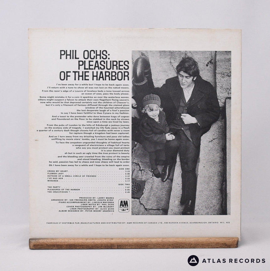 Phil Ochs - Pleasures Of The Harbor - Canadian LP Vinyl Record - VG+/EX