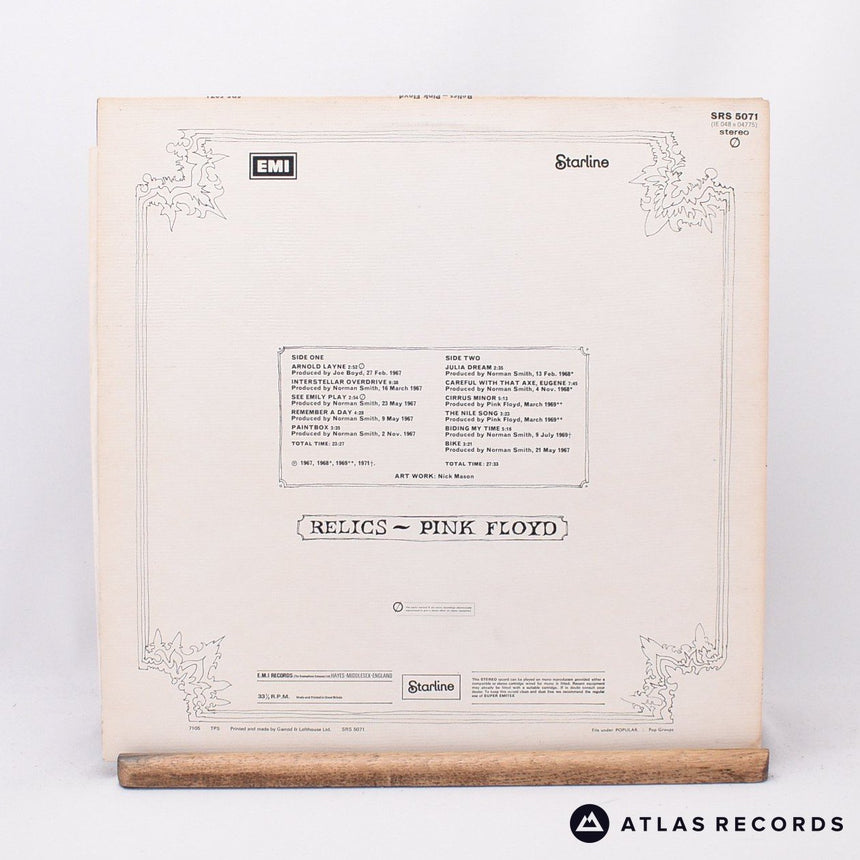 Pink Floyd - Relics - Repress Textured Sleeve A-1 B-3 LP Vinyl Record - EX/EX
