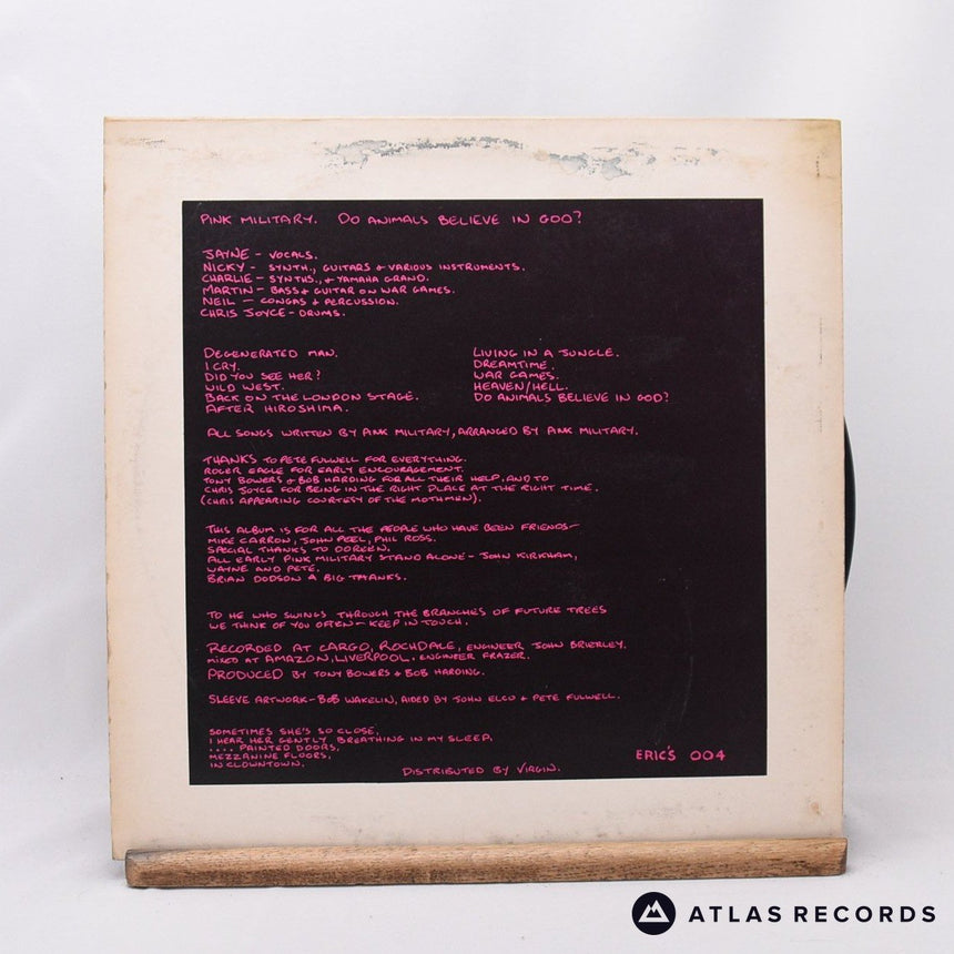 Pink Military - Do Animals Believe In God? - A-1 B-1 LP Vinyl Record - VG+/VG+
