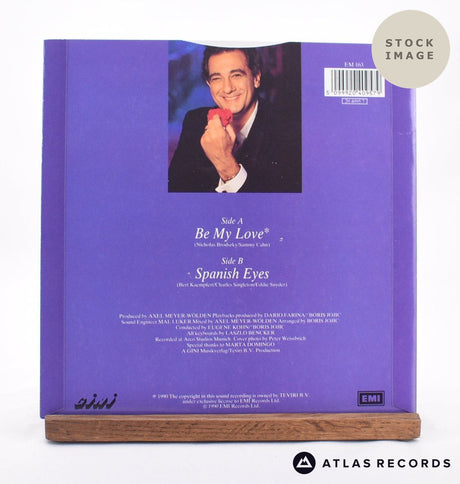 Placido Domingo Be My Love 7" Vinyl Record - Reverse Of Sleeve