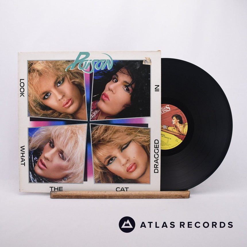 Poison Look What The Cat Dragged In LP Vinyl Record - Front Cover & Record