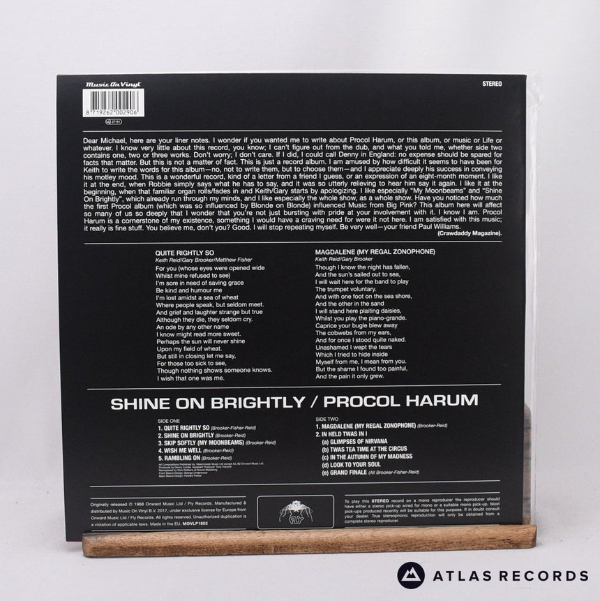 Procol Harum - Shine On Brightly - 180G 1A 1B LP Vinyl Record - NM/NM