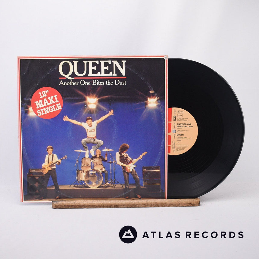Queen Another One Bites The Dust 12" Vinyl Record - Front Cover & Record