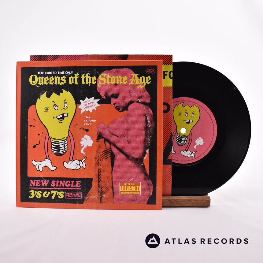 Queens Of The Stone Age 3's & 7's 7" Vinyl Record - Front Cover & Record
