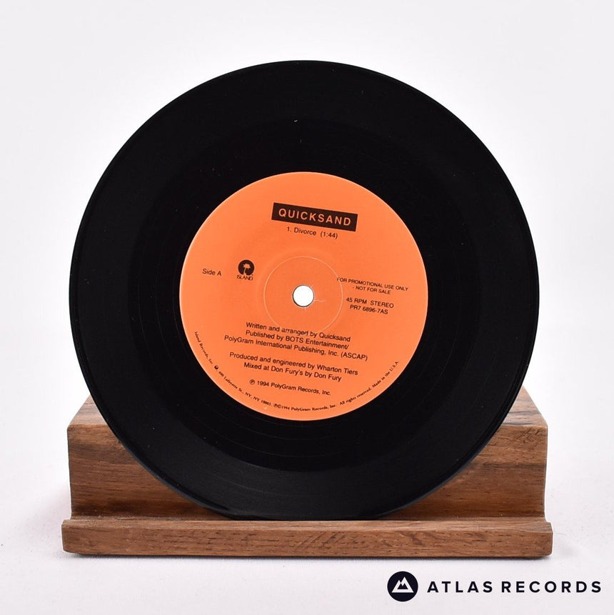 Quicksand - Divorce - Promo 7" Vinyl Record - EX/VG+