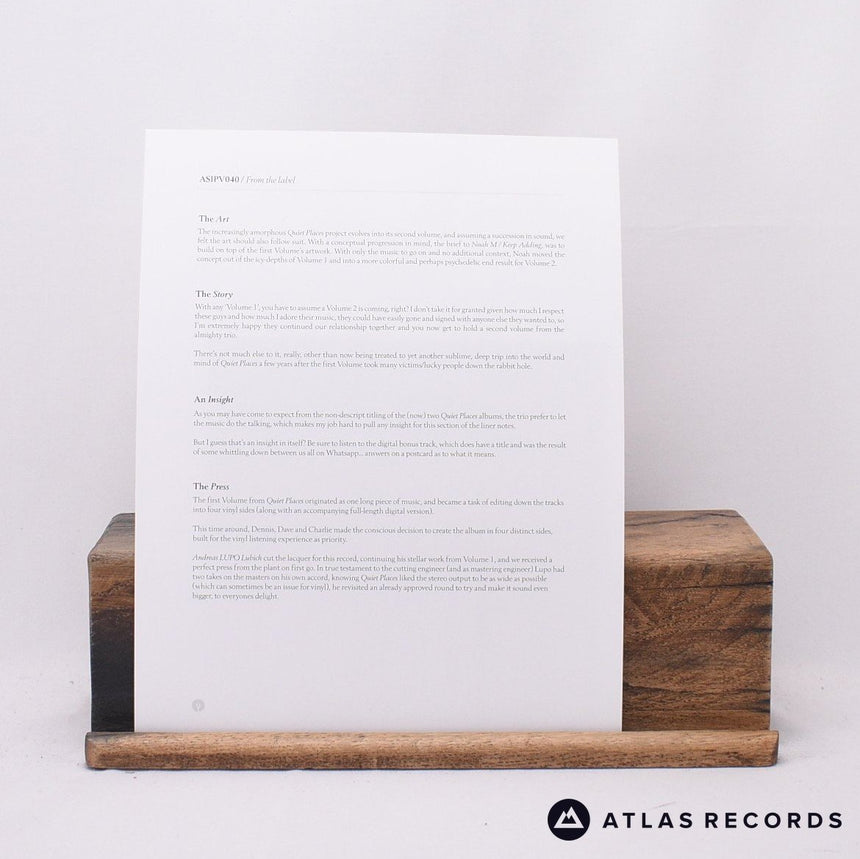 Quiet Places - Volume 2 - Green Marbled Insert 2 x LP Vinyl Record - NM/EX