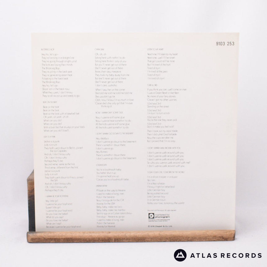 Ramones - Ramones - Lyric Sheet 1Y//1 2Y//1 LP Vinyl Record - EX/EX