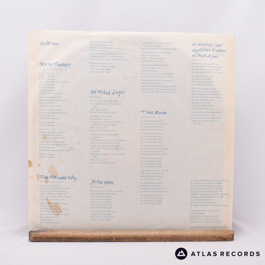 Ramones - Subterranean Jungle - LP Vinyl Record - VG+/VG+