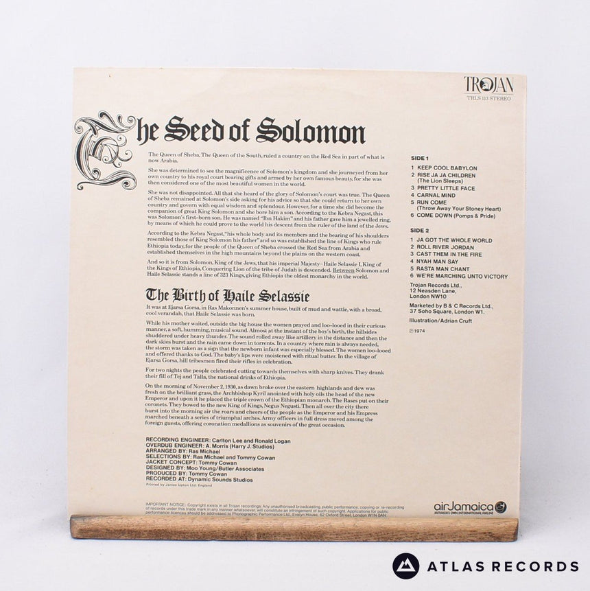 Ras Michael & The Sons Of Negus - Nyahbinghi - Reissue LP Vinyl Record - EX/EX