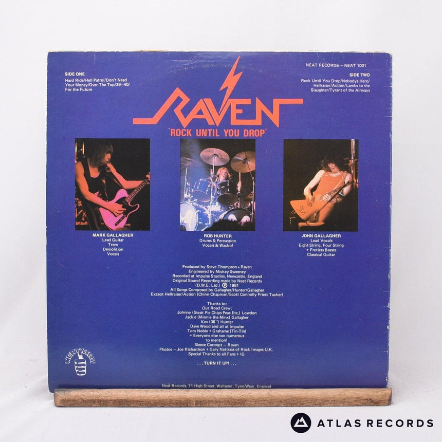 Raven - Rock Until You Drop - LP Vinyl Record - VG/EX