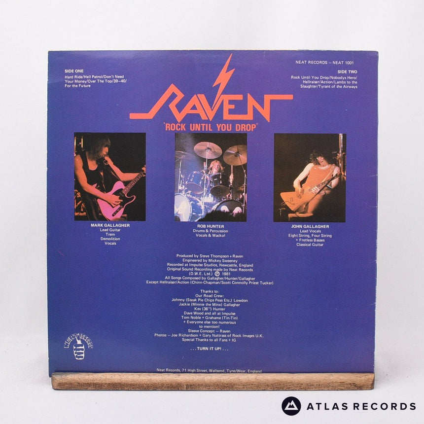 Raven - Rock Until You Drop - LP Vinyl Record - EX/VG+