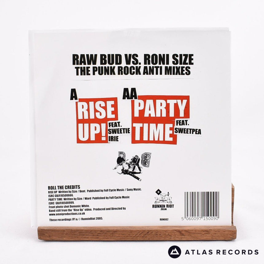 Raw Bud - Rise Up! - Red Limited Edition 7" Vinyl Record - NM/NM