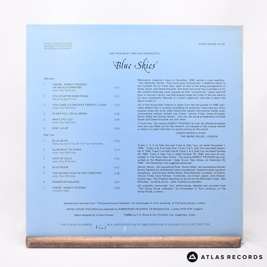 Ray McKinley And His Orchestra - Blue Skies - LP Vinyl Record - EX/EX