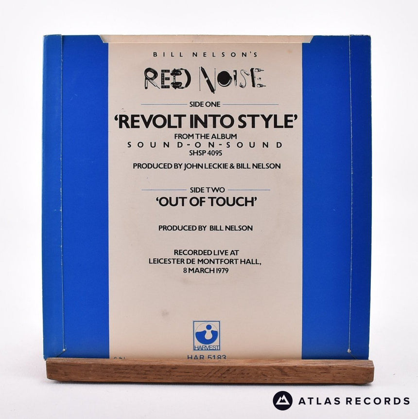 Red Noise - Revolt Into Style - Blue 7" Vinyl Record - VG+/EX
