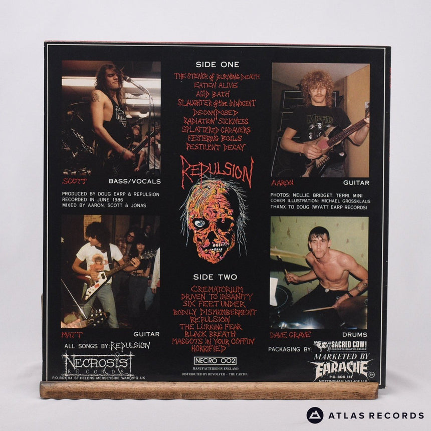 Repulsion - Horrified - Reissue A1 B1d LP Vinyl Record - EX/EX