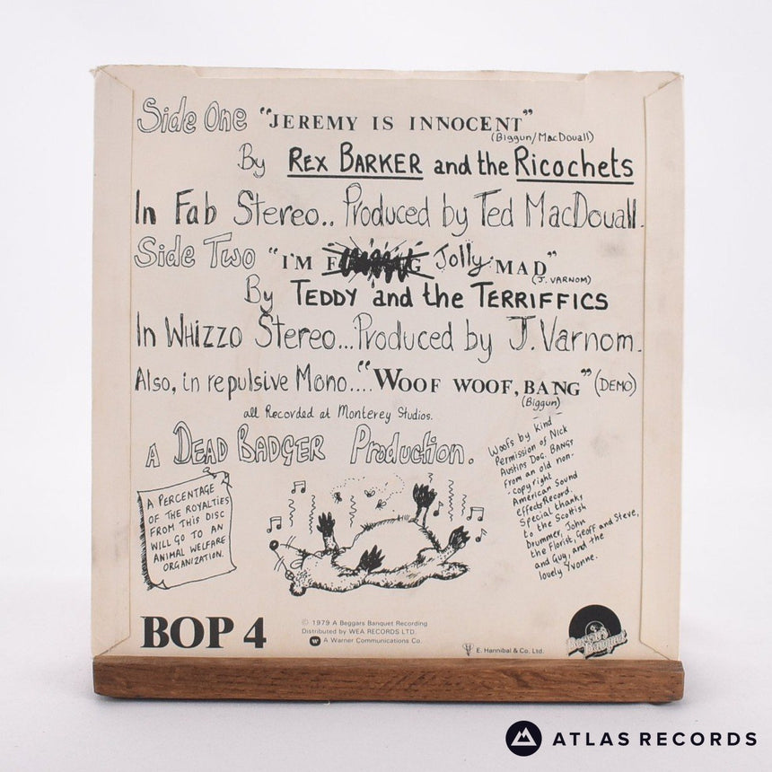 Rex Barker And The Ricochets - Jeremy Is Innocent! - 7" Vinyl Record - VG+/EX