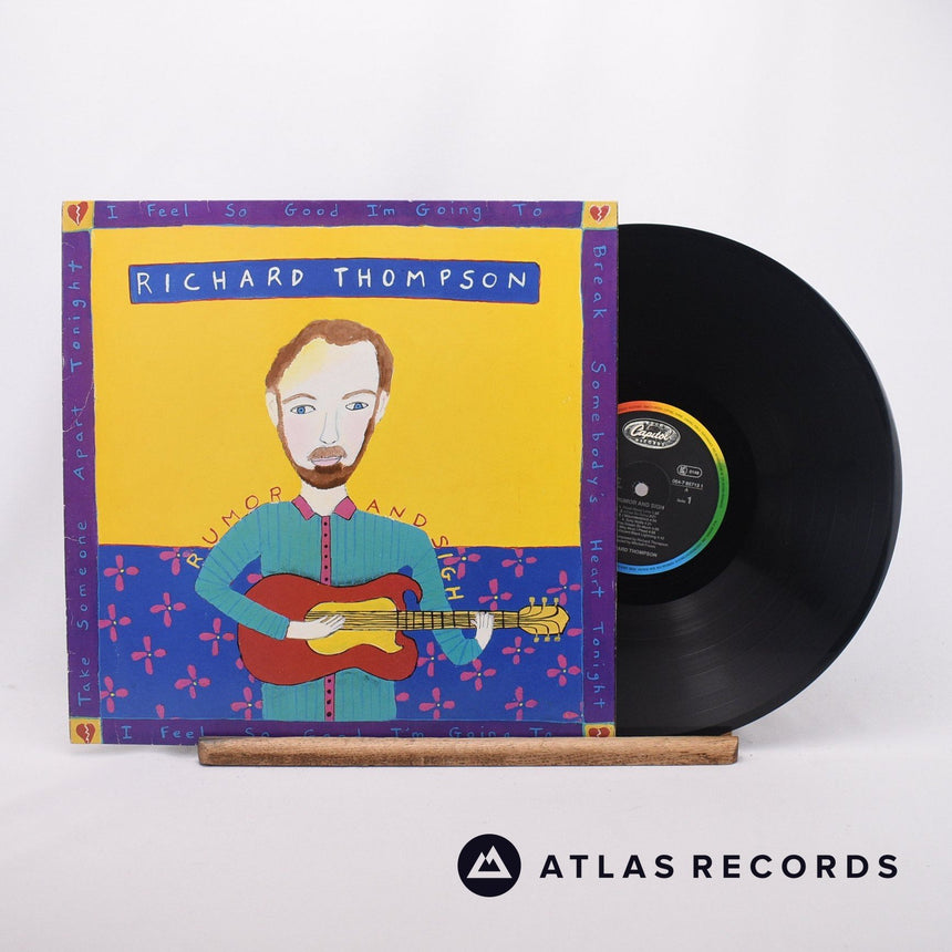 Richard Thompson Rumor And Sigh LP Vinyl Record - Front Cover & Record