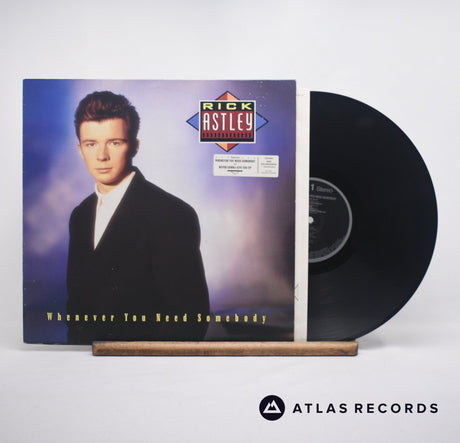 Rick Astley Whenever You Need Somebody LP Vinyl Record - Front Cover & Record