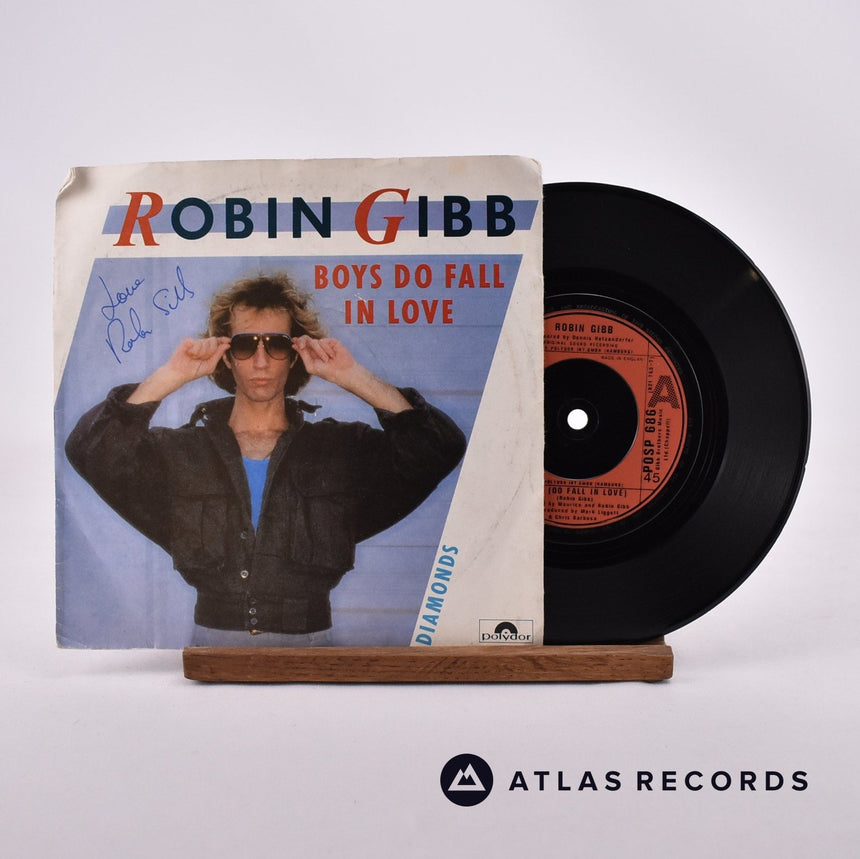 Robin Gibb Boys Do Fall In Love 7" Vinyl Record - Front Cover & Record