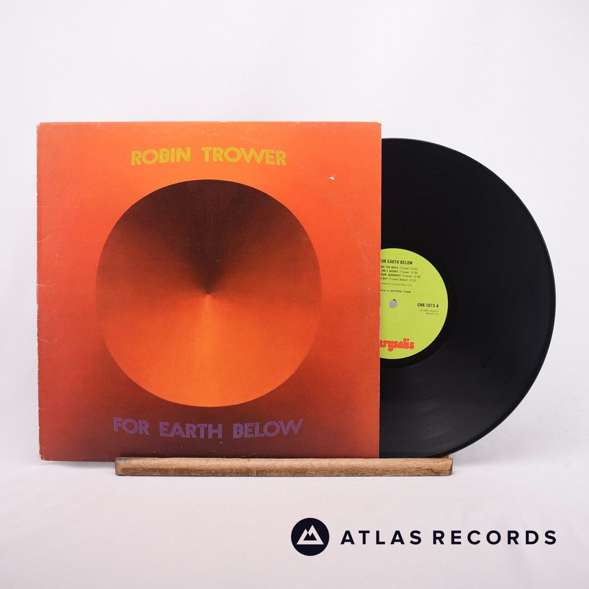 Robin Trower For Earth Below LP Vinyl Record - Front Cover & Record