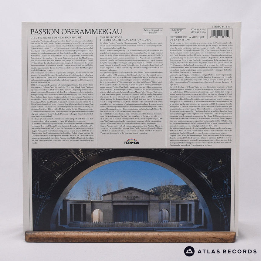 Rochus Dedler - Passion Oberammergau - Booklet Gatefold LP Vinyl Record - NM/EX