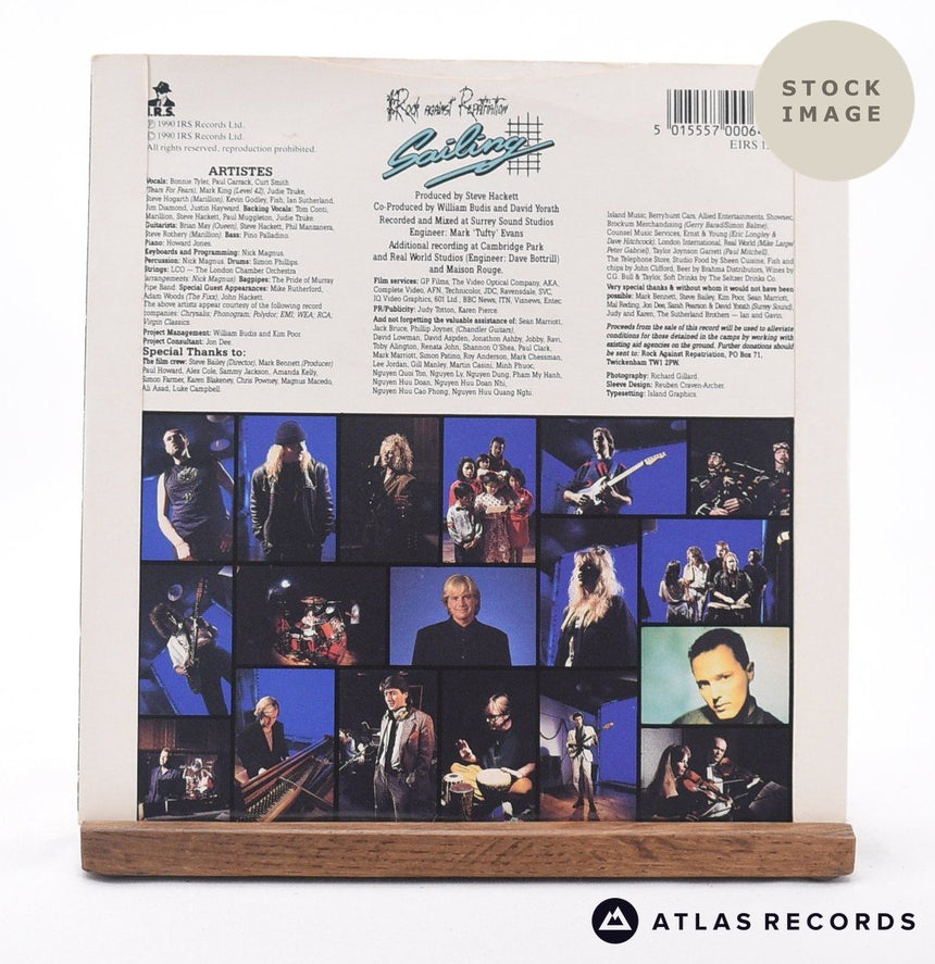 Rock Against Repatriation Sailing 7" Vinyl Record - Reverse Of Sleeve