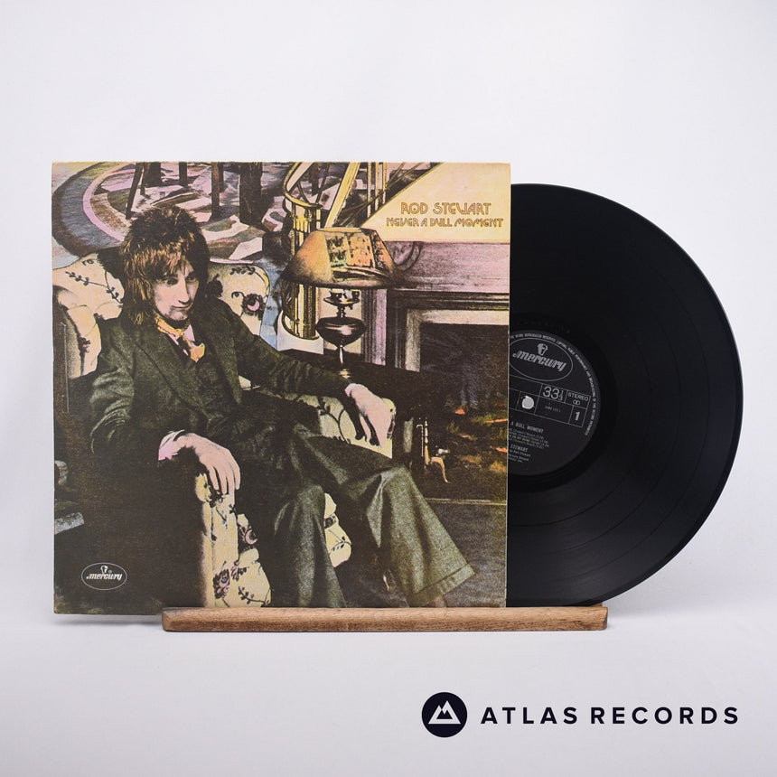 Rod Stewart Never A Dull Moment LP Vinyl Record - Front Cover & Record