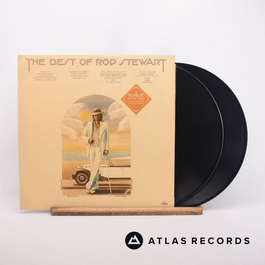 Rod Stewart The Best Of Rod Stewart 2 x LP Vinyl Record - Front Cover & Record