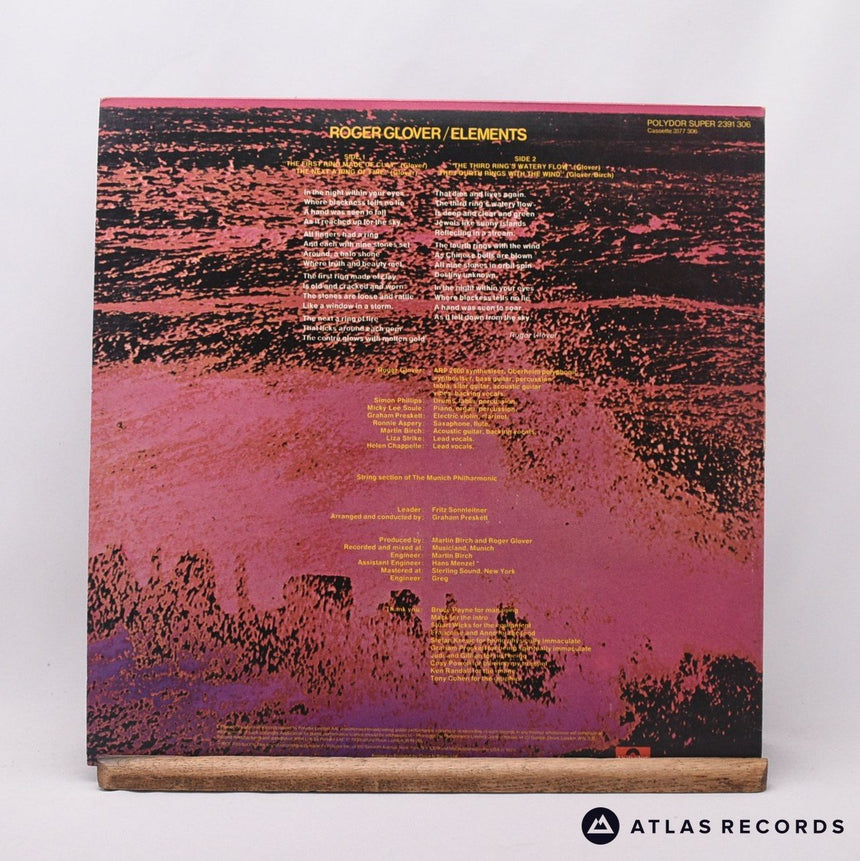 Roger Glover - Elements - LP Vinyl Record - EX/EX