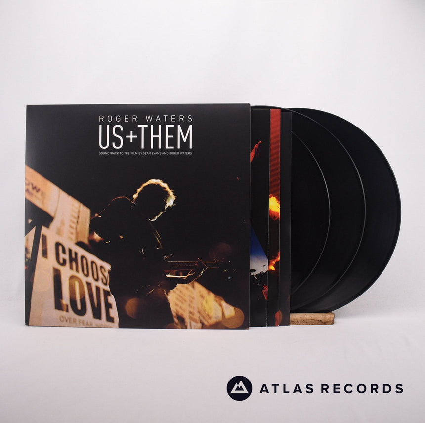 Roger Waters Us + Them 3 x LP Vinyl Record - Front Cover & Record